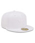 Фото #4 товара Men's Colorado Rockies White on White 59FIFTY Fitted Hat