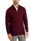 Фото #1 товара Men's Cable Knit Quarter-Zip Cotton Sweater, Created for Macy's