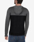 Фото #2 товара Men's Basic Hooded Colorblock Midweight Sweater
