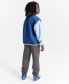 Фото #3 товара Little and Big Boys Cotton Denim Varsity Jacket, Created for Macy's