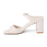 COCONUTS by Matisse Donnie Block Heels Ankle Strap Womens White Casual Sandals