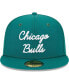 ფოტო #3 პროდუქტის Men's Augusta Green Chicago Bulls Script 59Fifty Fitted Hat