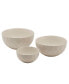 Фото #1 товара 3 Piece Diamond Embossed White Bowl Set - 8", 7" 5"