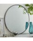 Фото #3 товара Large Round Contemporary Wall Mirror In Metallic Frame