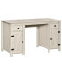 Фото #1 товара Farm Style Home Office Computer Desk with 2 Drawers and 2 Cabinets, White