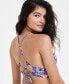 ფოტო #7 პროდუქტის Juniors' Floral-Print Tie-Back Bikini Top, Created for Macy's