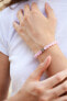 Beaded rose quartz bracelet with heart