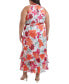 Фото #5 товара Plus Size Printed Halter Maxi Dress