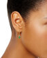 ფოტო #2 პროდუქტის Emerald (1 ct. t.w.) & Diamond (1/20 ct. t.w.) Leverback Drop Earrings in 14k Gold
