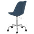 Фото #2 товара Aurora Series Mid-Back Blue Fabric Task Chair With Pneumatic Lift And Chrome Base