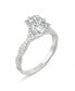 Фото #2 товара Moissanite Radiant Statement Ring 3-1/10 ct. t.w. Diamond Equivalent in 14k White Gold