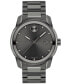 ფოტო #1 პროდუქტის Men's Swiss Bold Verso Gunmetal Ion-Plated Steel Bracelet Watch 42mm