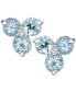 Фото #2 товара Серьги Macys aquamarine & Diamond Flower