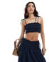 Фото #1 товара ASOS DESIGN soft denim cami top in dark blue co-ord