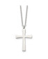 ფოტო #1 პროდუქტის Polished Large Cross Pendant on a 18 inch Cable Chain Necklace
