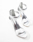 Фото #3 товара Public Desire Take Over puff strap sandal in silver