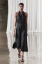 Фото #1 товара Платье миди с горловиной халтер — zw collection ZARA