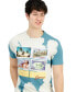 Фото #3 товара Men's More Vibes Tie-Dyed Graphic Crewneck T-Shirt