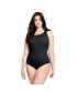 Фото #2 товара Women's Plus Size Mastectomy Chlorine Resistant Tugless One Piece Swimsuit Soft Cup