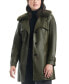 Women's Faux-Leather Belted Trench Coat