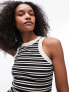 Фото #1 товара Topshop stripe racer vest in mono