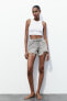 Trf ripped mid-rise denim shorts