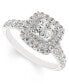 ფოტო #1 პროდუქტის Diamond Princess Halo Engagement Ring (1 ct. t.w.) in 14k White Gold