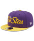 Фото #1 товара Men's Purple Los Angeles Lakers 2022 NBA All-Star Game Script 9FIFTY Snapback Adjustable Hat
