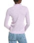 Sofiacashmere Ruffle Mock Neck Mesh Stitch Cashmere Sweater Women's