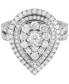 ფოტო #3 პროდუქტის Diamond Teardrop Halo Cluster Engagement Ring (2 ct. t.w.) in 14k White Gold