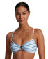 Фото #1 товара Women's Striped Embellished Bikini Top