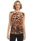 ფოტო #1 პროდუქტის Women's Sleeveless Asymmetrical-Neck Top