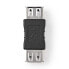 Фото #1 товара Nedis USB-A Adapter USB 2.0 Female 480 Mbps Vernikkeld/PVC - Adapter