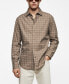 ფოტო #1 პროდუქტის Men's Check Flannel Cotton Shirt