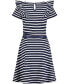 ფოტო #2 პროდუქტის Big Girls Stripe Ruffle Dress