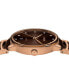 ფოტო #2 პროდუქტის Unisex Swiss Centrix Diamond (1/10 ct. t.w.) Brown Ceramic & Rose Gold PVD Bracelet Watch 40mm