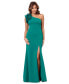 Фото #1 товара Women's Embellished One-Shoulder Scuba Gown