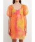 Фото #1 товара Women's ganza Tie-dye Babydoll Dress