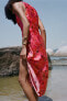 Фото #3 товара Платье из сатина с цветочным принтом ZARA