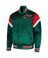 ფოტო #3 პროდუქტის Men's Green Minnesota Wild Midweight Satin Full-Snap Jacket