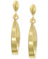 ფოტო #3 პროდუქტის Polished Open Teardrop Drop Earrings in 10k Gold