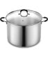 Фото #1 товара Stockpot Large pot Sauce Pot Induction Pot With Lid Professional Stainless Steel 24 Quart, with Stay-Cool Handles, silver