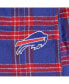 ფოტო #2 პროდუქტის Men's Royal, Red Buffalo Bills Big and Tall Flannel Sleep Set