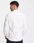 ASOS DESIGN Premium easy iron slim fit twill shirt with cutaway collar in white