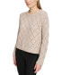 ფოტო #3 პროდუქტის Women's Diamond-Shaped Pointelle Sweater