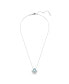 Фото #3 товара Swarovski shell, Blue, Rhodium Plated Idyllia Pendant Necklace