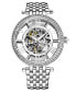 ფოტო #1 პროდუქტის Women's Automatic Silver-Tone Stainless Steel Link Bracelet Watch 38mm