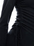 Фото #7 товара Vero Moda Maternity ruched tie side midi dress in black