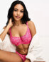 Фото #8 товара Ivory Rose Fuller Bust bold floral lace balconette bra in hot pink
