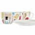 Фото #2 товара Набор из кофейных чашек DKD Home Decor Абстракция 80 ml Белый Разноцветный